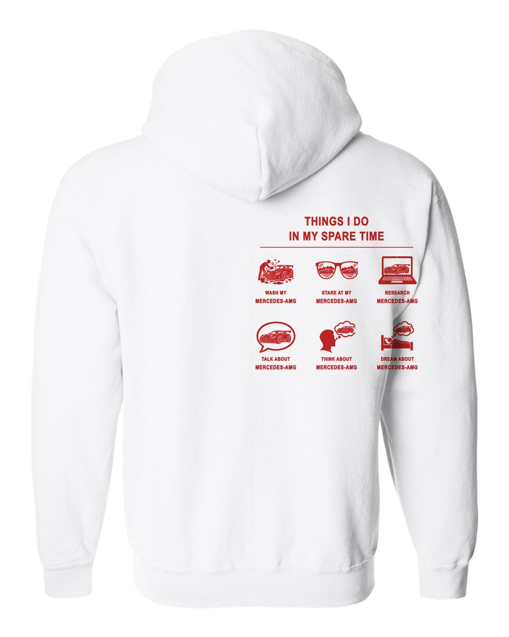 Mercedes-AMG Things I Do Zip Hoodie White back