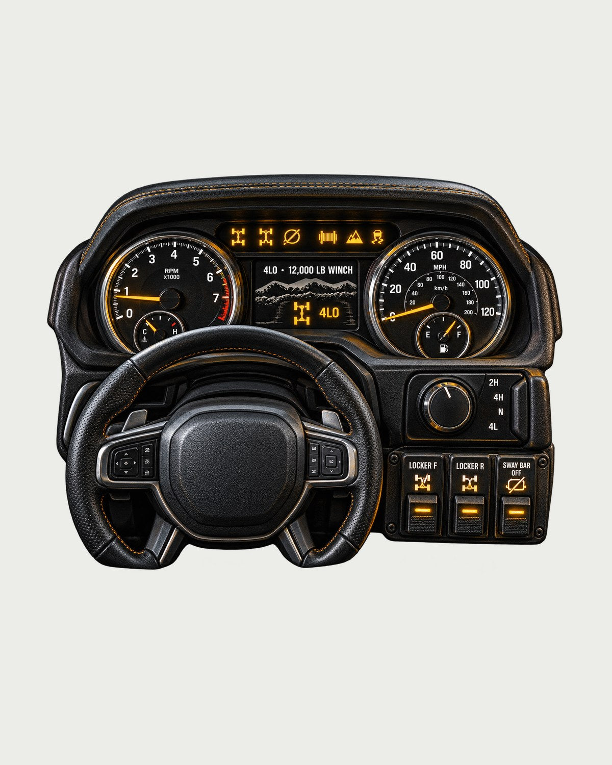 Ram 2500 Power Wagon Dual Lockers Cockpit Shirt, Sway Bar Off design only