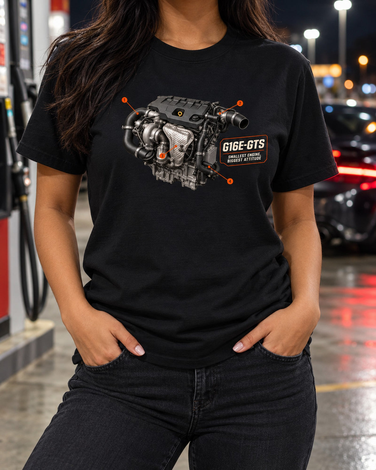 Toyota GR Yaris GR-Four Dossier Shirt, Rally Homologation Tee T-Shirt Black worn hero