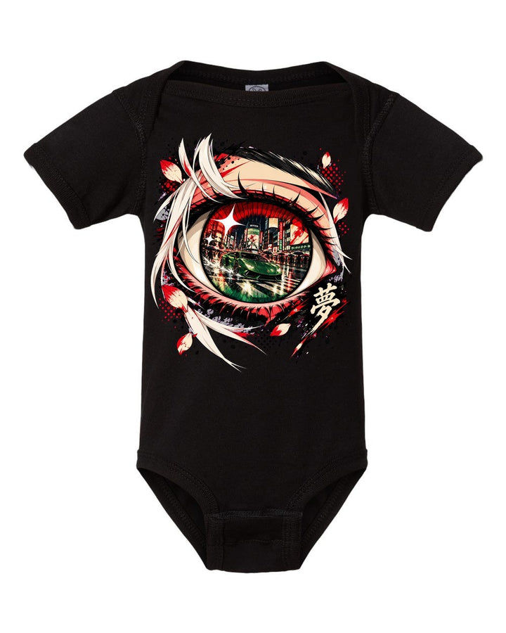 Lamborghini Huracán Anime Girl Baby Onesie Black front