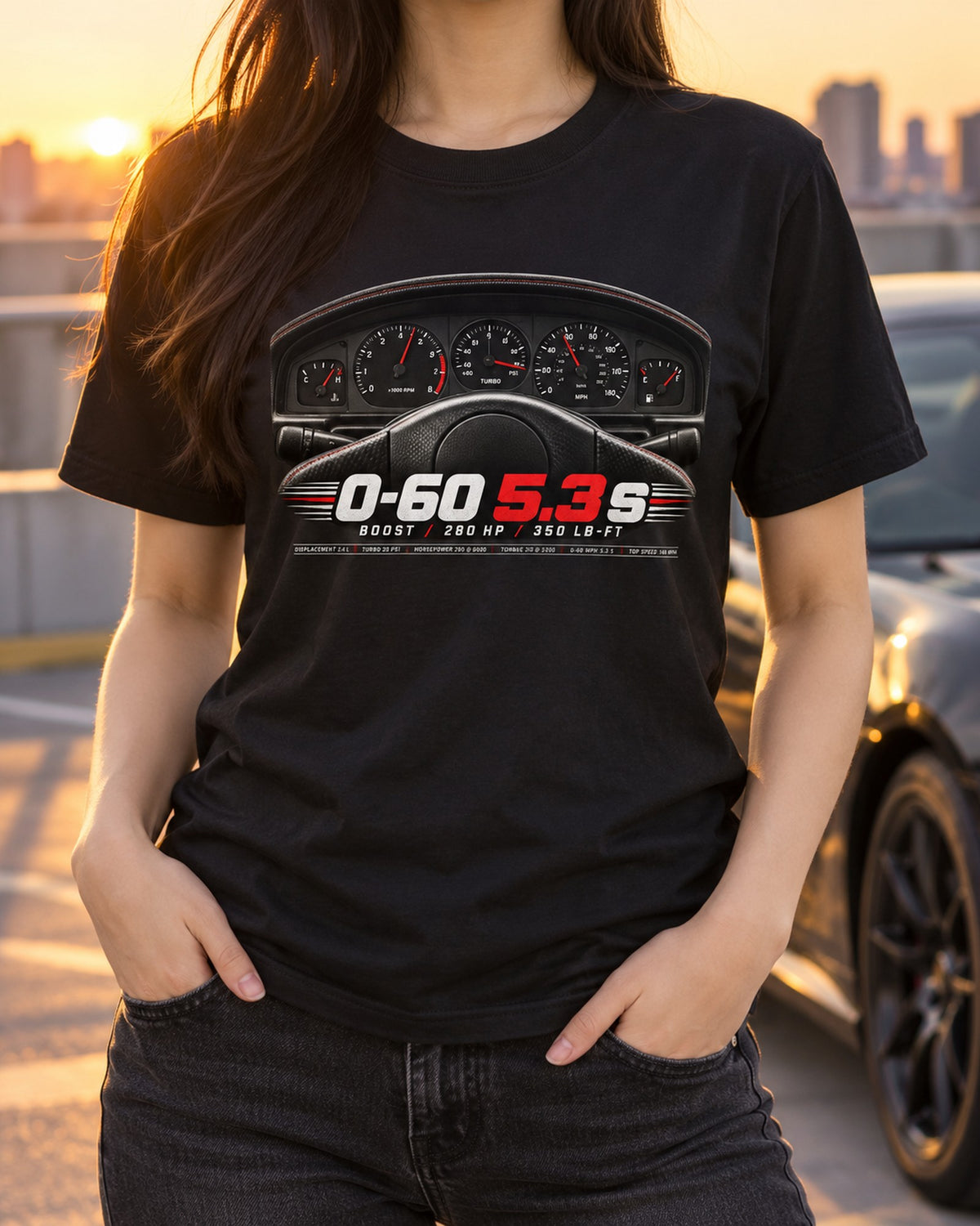GMC Syclone 1991 Gauge Cluster Shirt, Boost and 0-60 Truck Gift T-Shirt Black worn hero