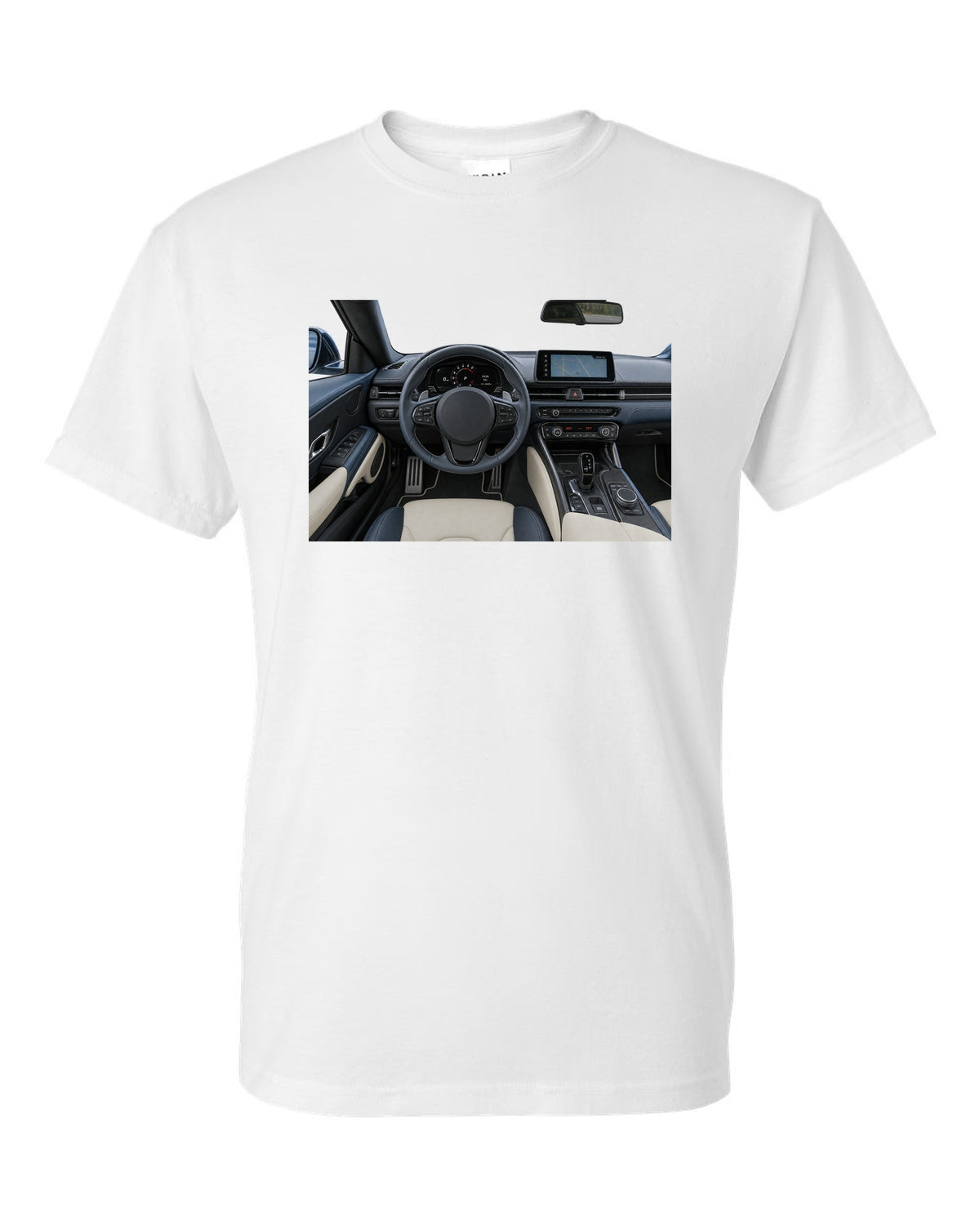 Toyota GR86 ZN8 dimension blueprint in signal red with FA24 boxer callouts white t-shirt front view with the design