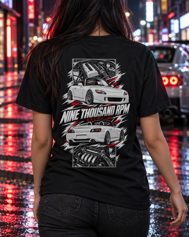 Honda S2000 Torn Poster Full-Back Graphic Tee T-Shirt Black worn hero