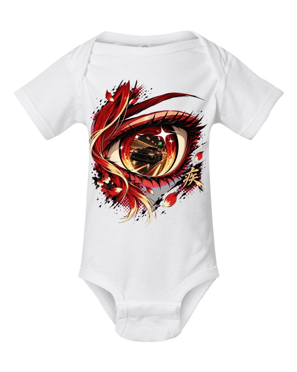 Chevrolet Camaro ZL1 1LE Anime Girl Baby Onesie White front