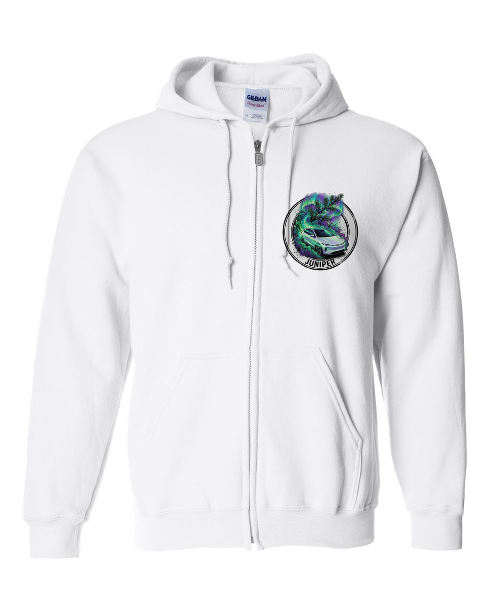 Zip Hoodie White front