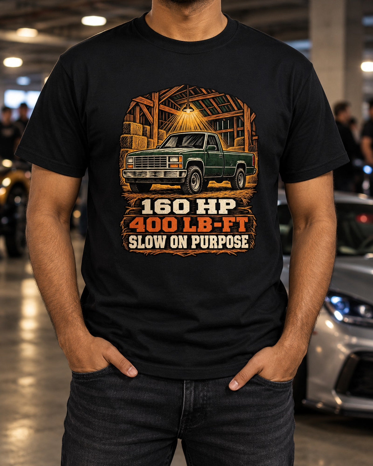 Dodge Ram D250 Cummins First Gen Woodcut Shirt, Diesel Gift T-Shirt Black worn hero