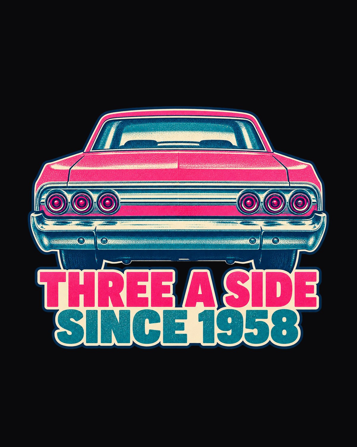 Chevrolet Impala 1964 Risograph Triple Taillight Shirt design only