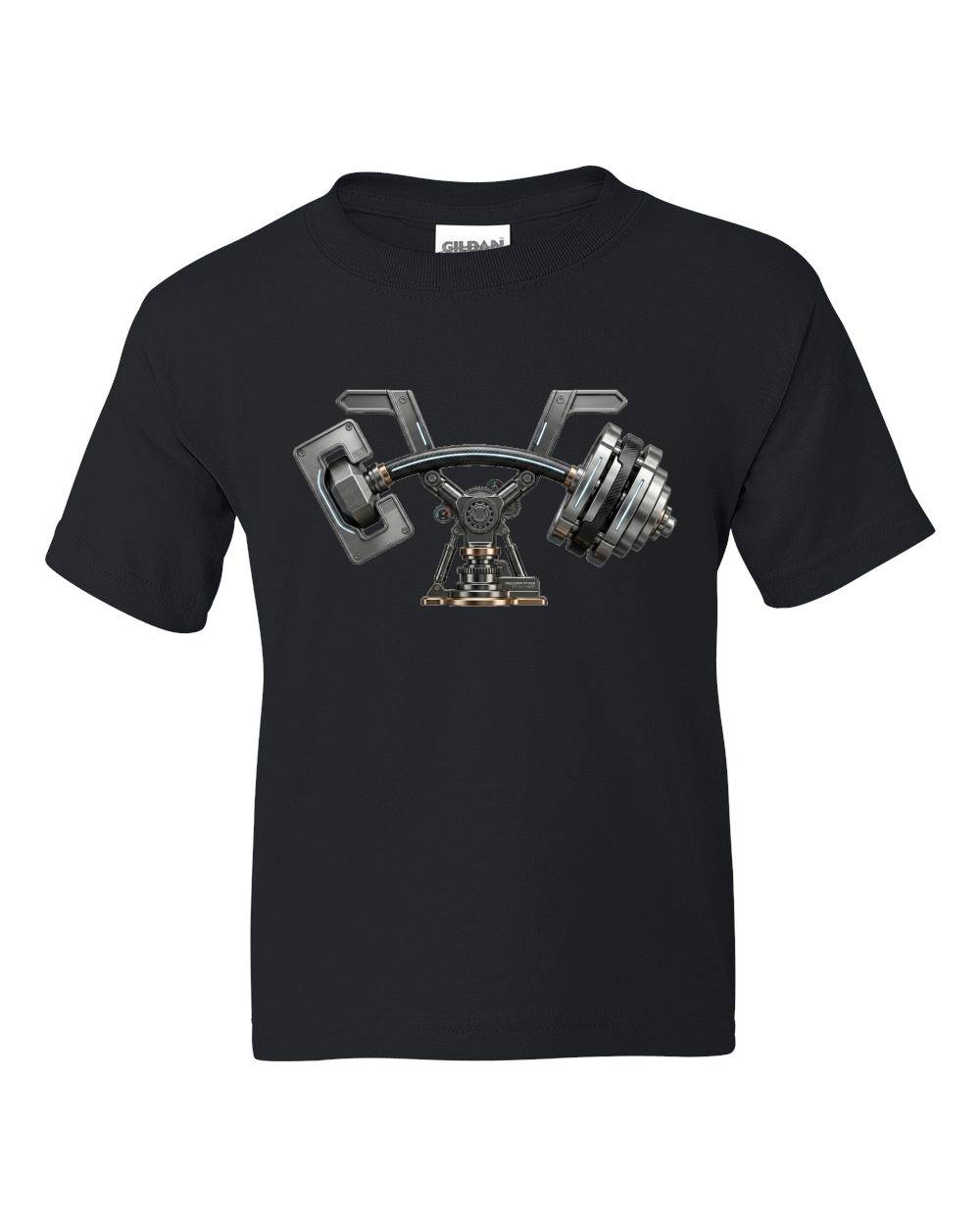 Cyber Mechanic Barbell Kids T-Shirt