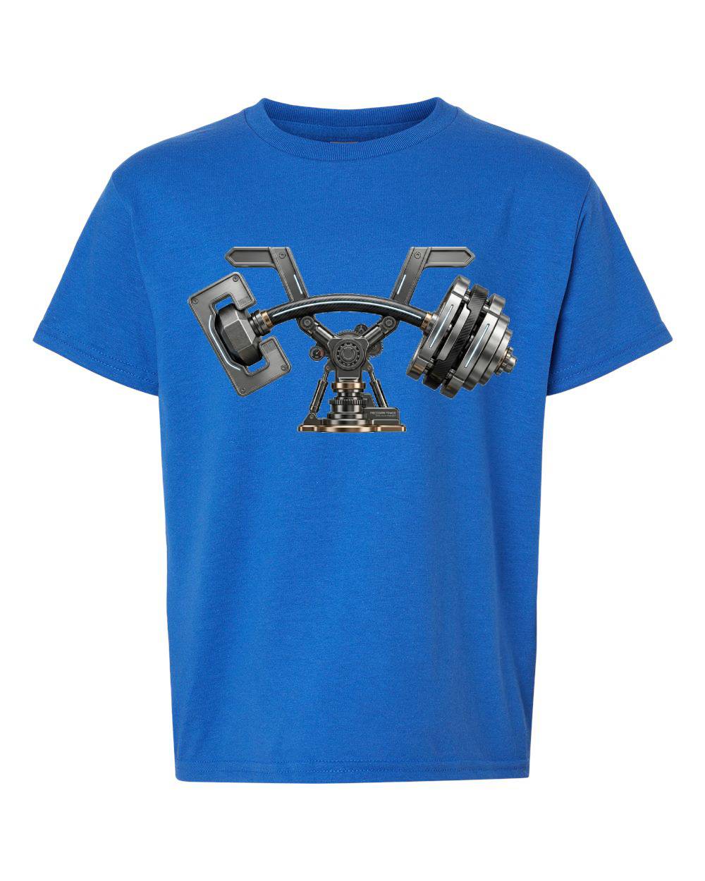 Cyber Mechanic Barbell Kids T-Shirt