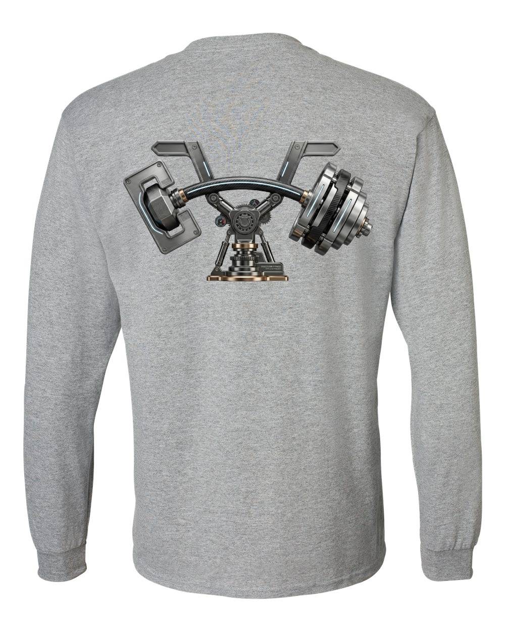 Mech-Barbell Long Sleeve T-Shirt