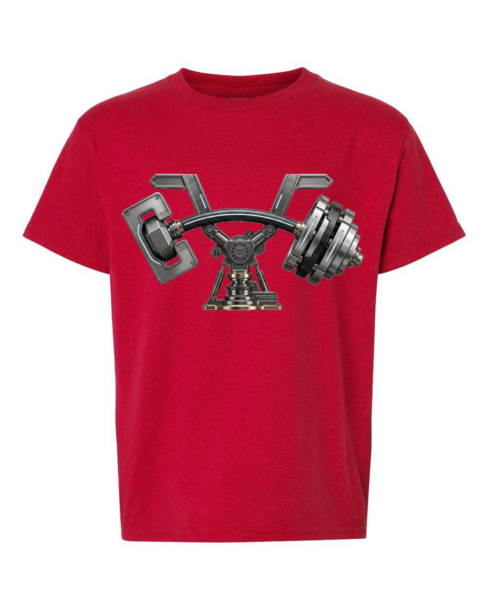 Cyber Mechanic Barbell Kids T-Shirt