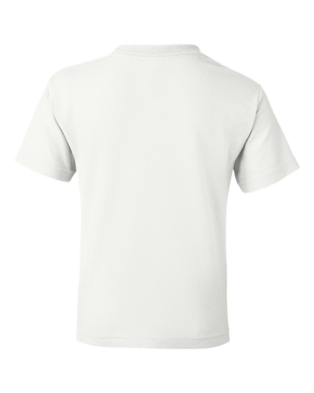 white kids tee back view