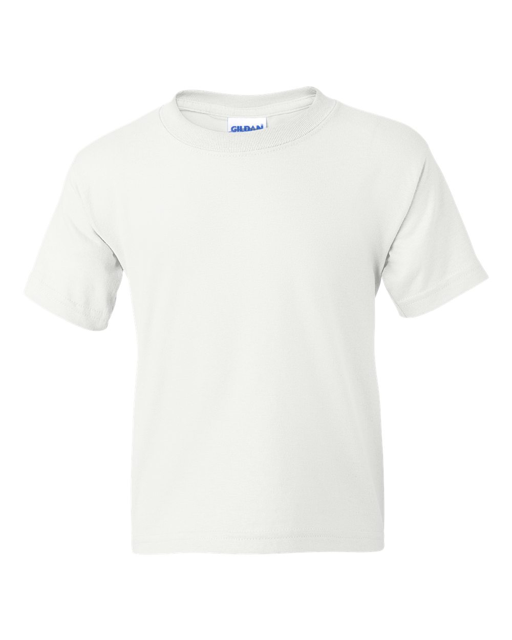 white kids tee front view