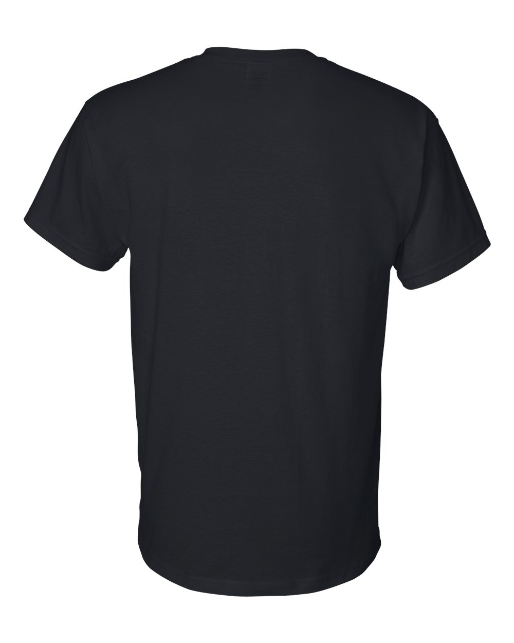 black t-shirt back view