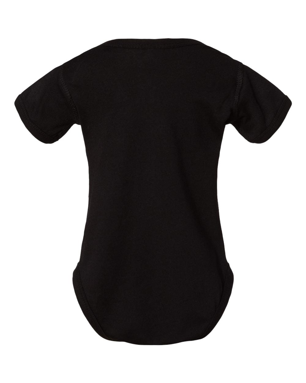 black baby onesie back view