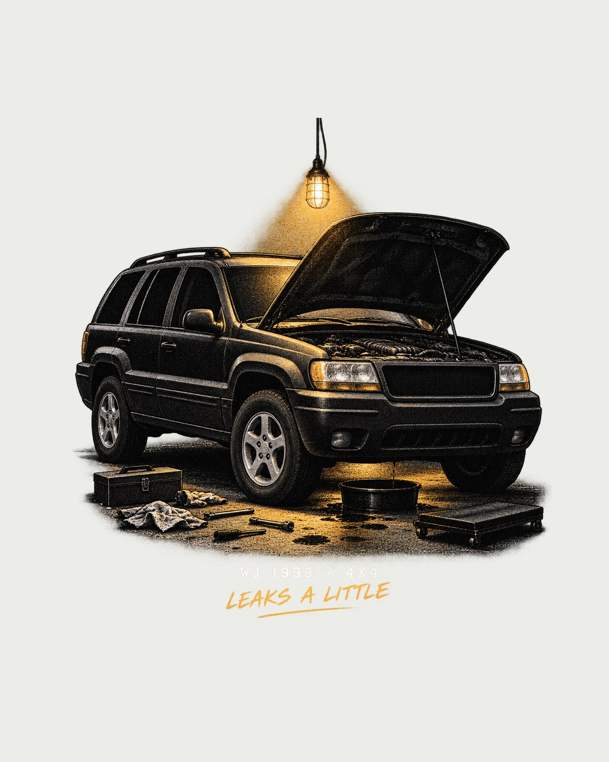 Jeep Grand Cherokee WJ 4x4 Garage Night print Shirt design only