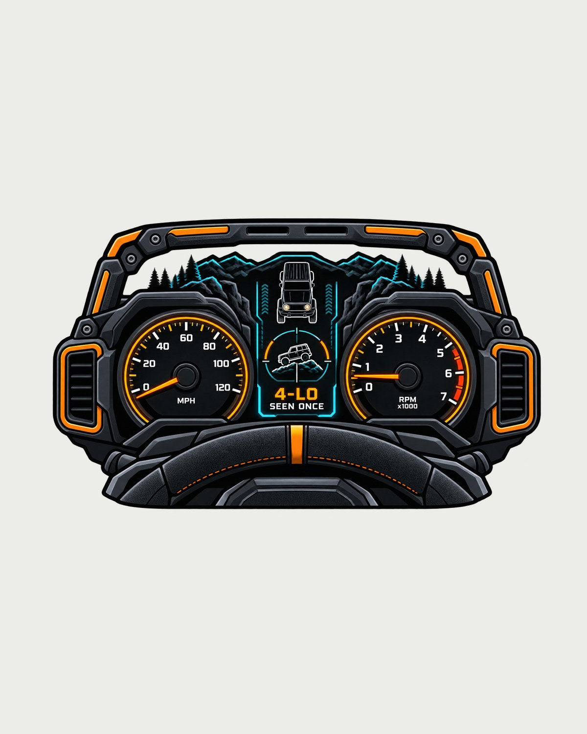 Ford Bronco 6G Trail Cockpit Gauge Cluster HUD Tee design only