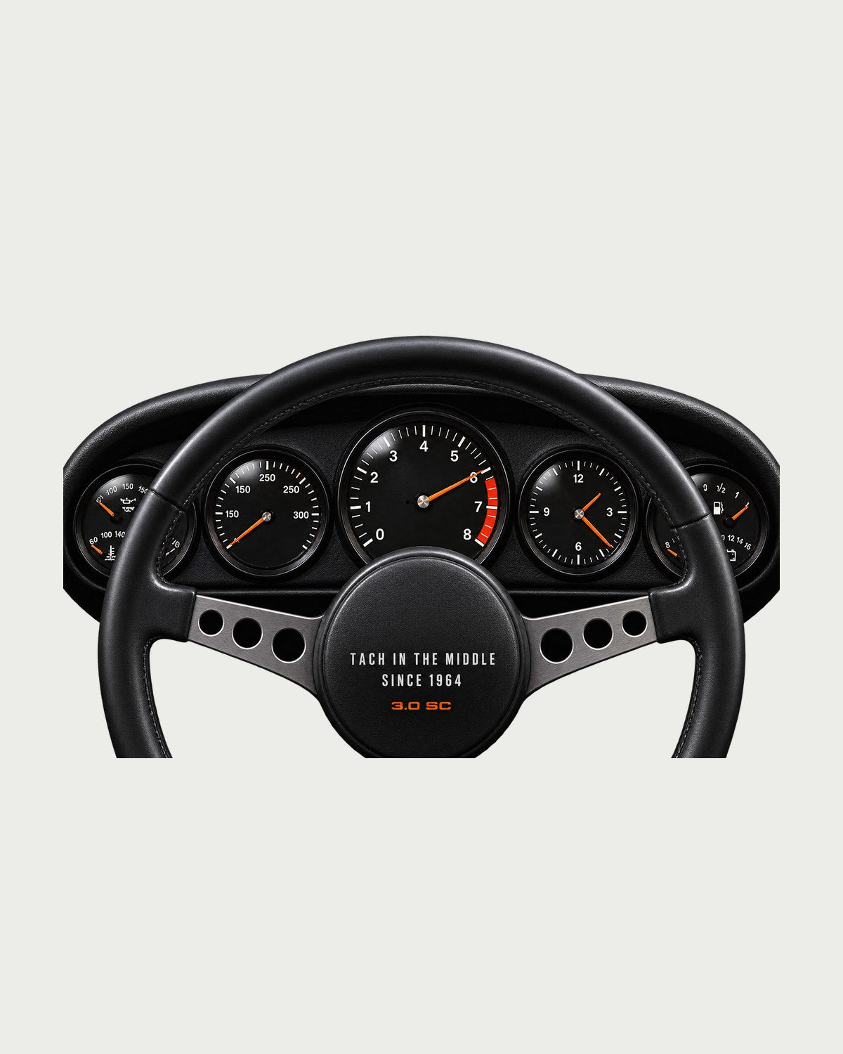 Porsche 911 SC Targa Cockpit Gauge Tee, Tach In The Middle design only