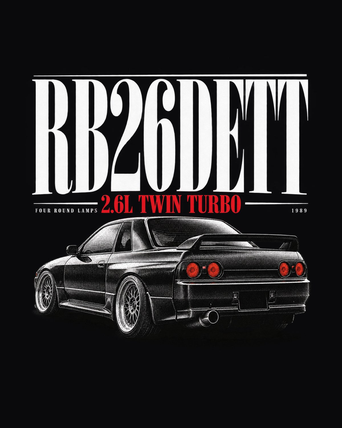Nissan Skyline GT-R R32 BNR32 RB26DETT Editorial Tee design only