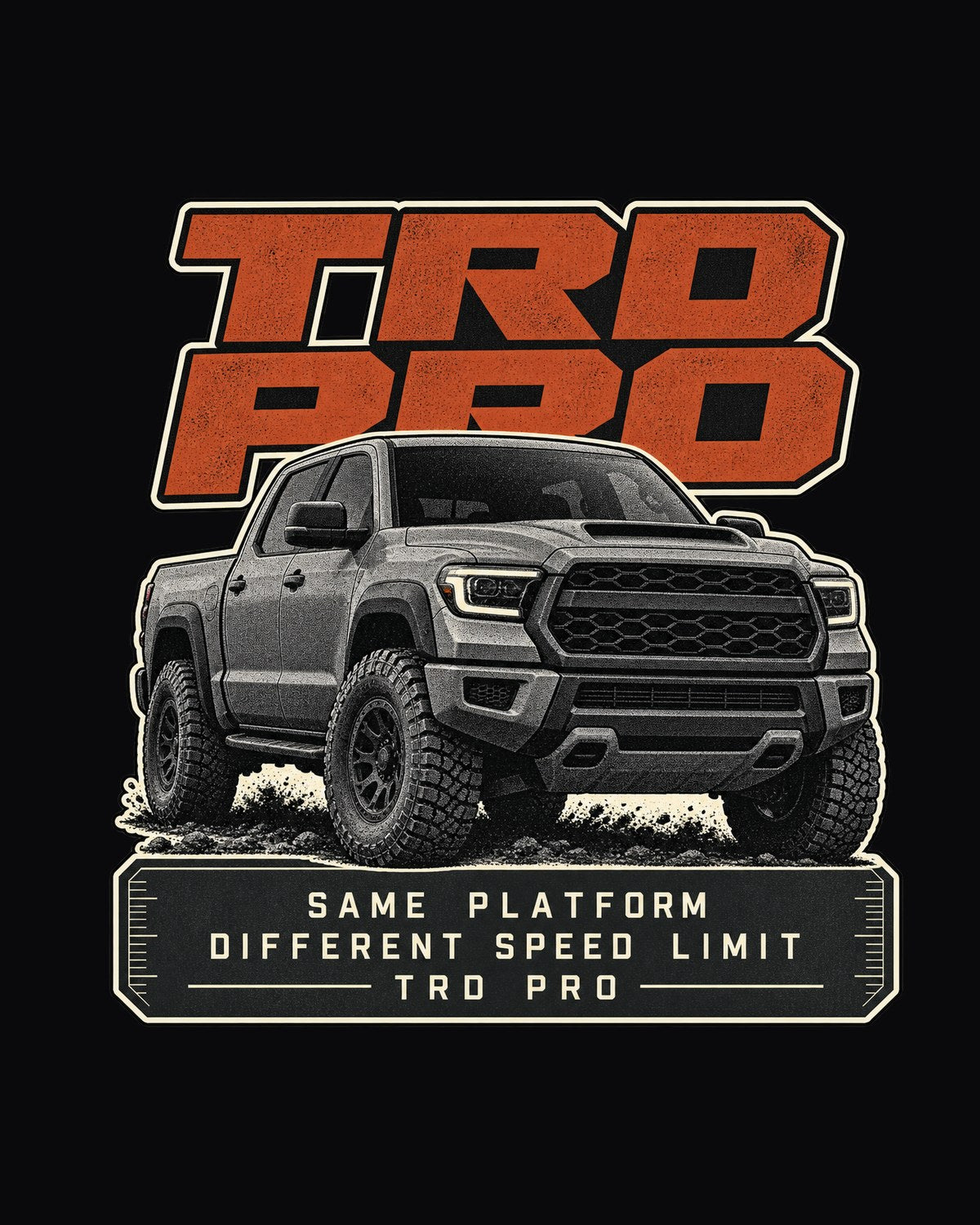 Toyota Tundra TRD Pro Halftone Statement Tee, Same Platform design only