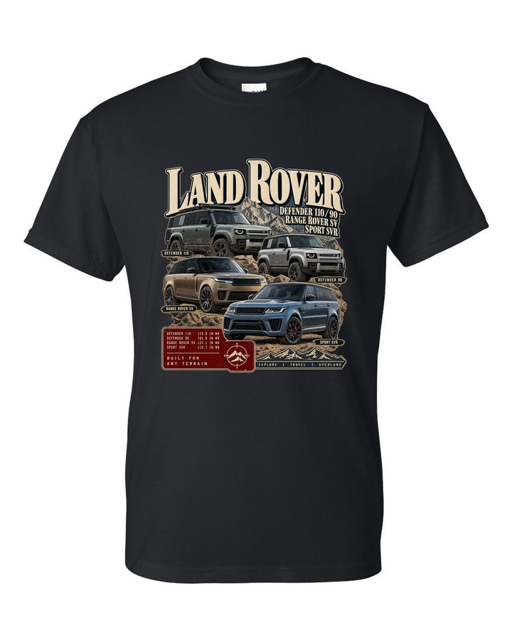 Archive panel print of the Jeep Grand Cherokee Trackhawk WK2 with 0-60 time black t-shirt front view with the design