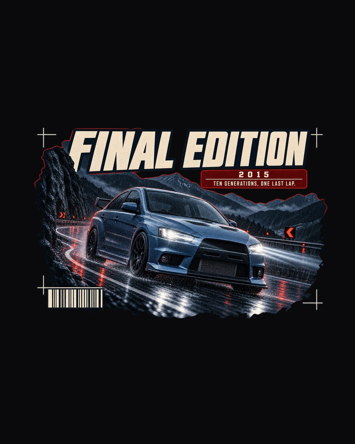 Lancer Evolution X Final Edition Night Touge print Tee design only