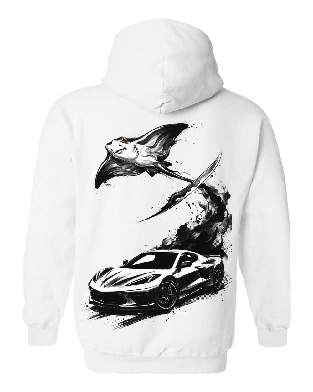 Stingray Blade Hoodie White back