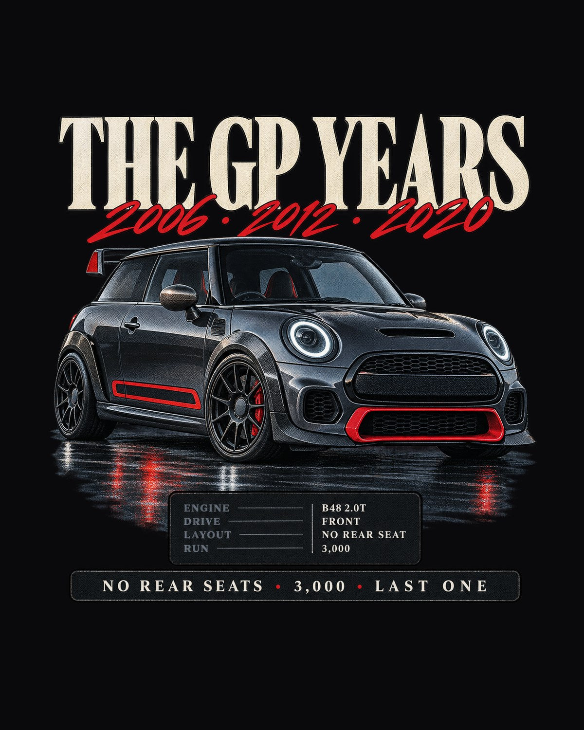 Mini Cooper JCW GP F56 Archive Panel Shirt, The GP Years design only