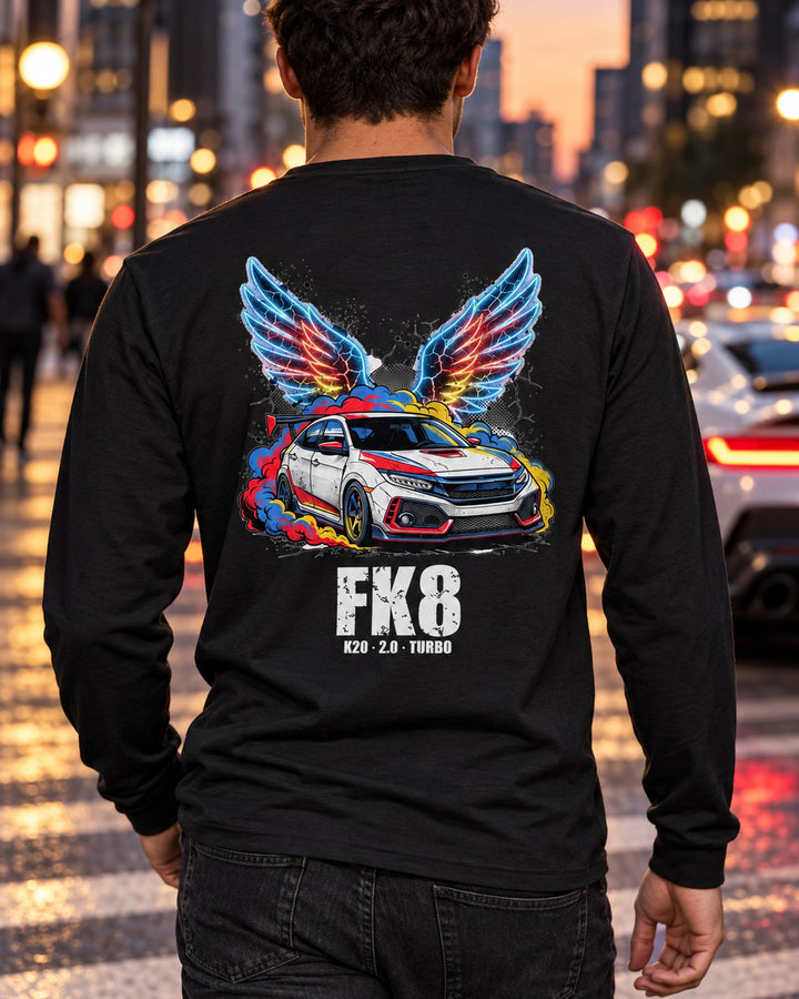 Honda Civic Type R Wings Long Sleeve T-Shirt worn hero