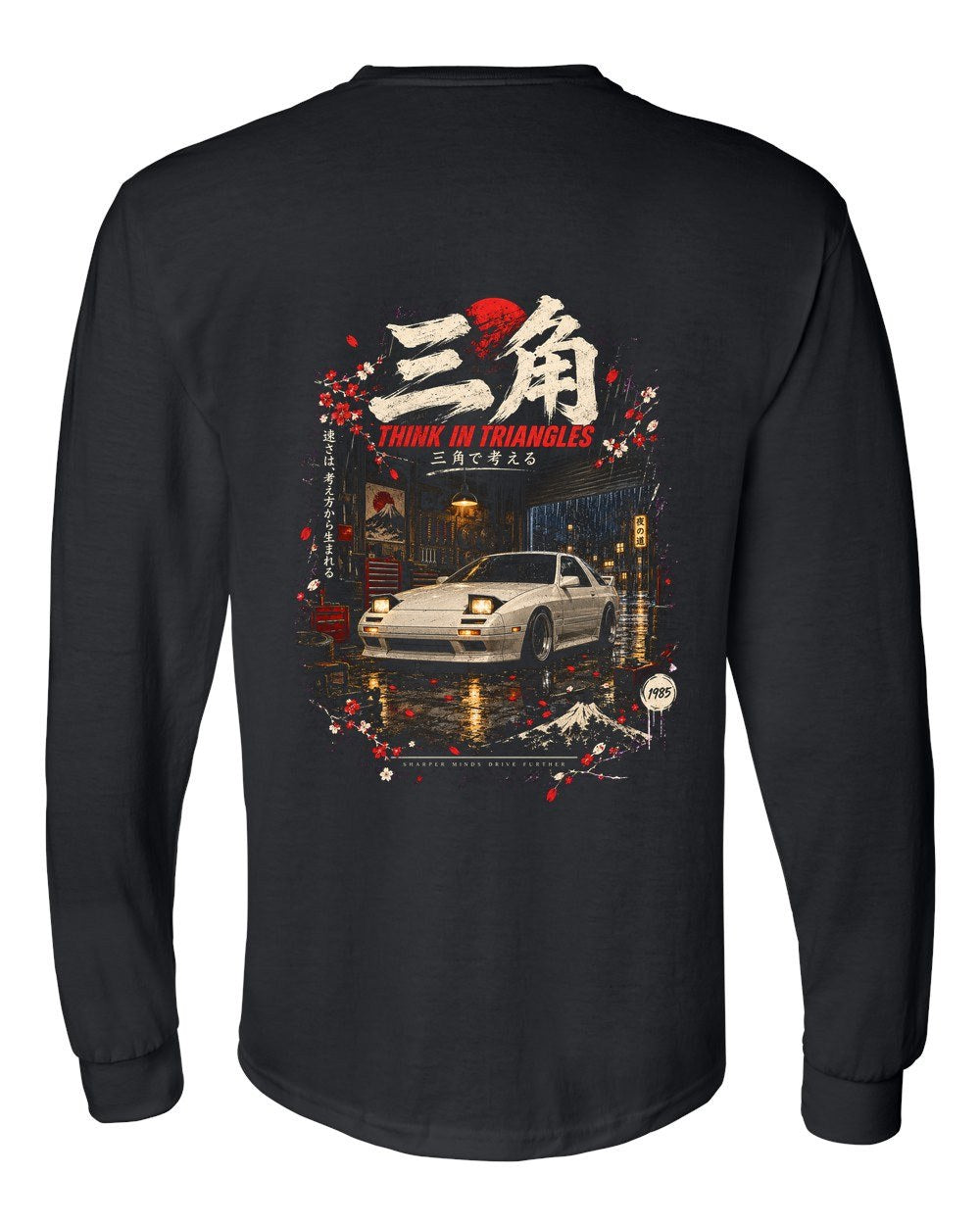 Mazda RX-7 FC Long Sleeve Black back