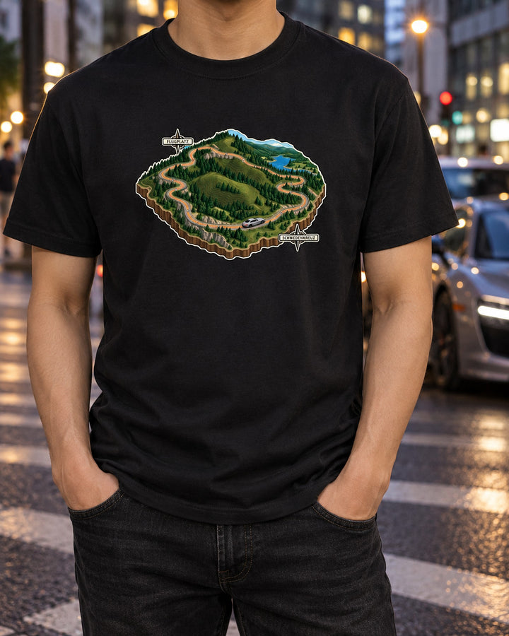 Comic Halftone Mercedes AMG GT C C190 Pop-Art Shirt, Car Tee T-Shirt Black worn hero