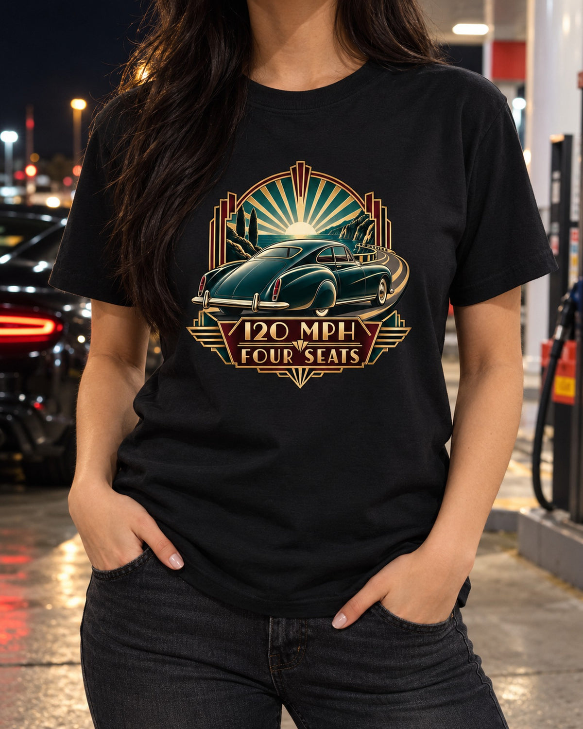 Bentley Mulsanne Turbo Synthwave Shirt, Car Guy Gift T-Shirt Black worn hero