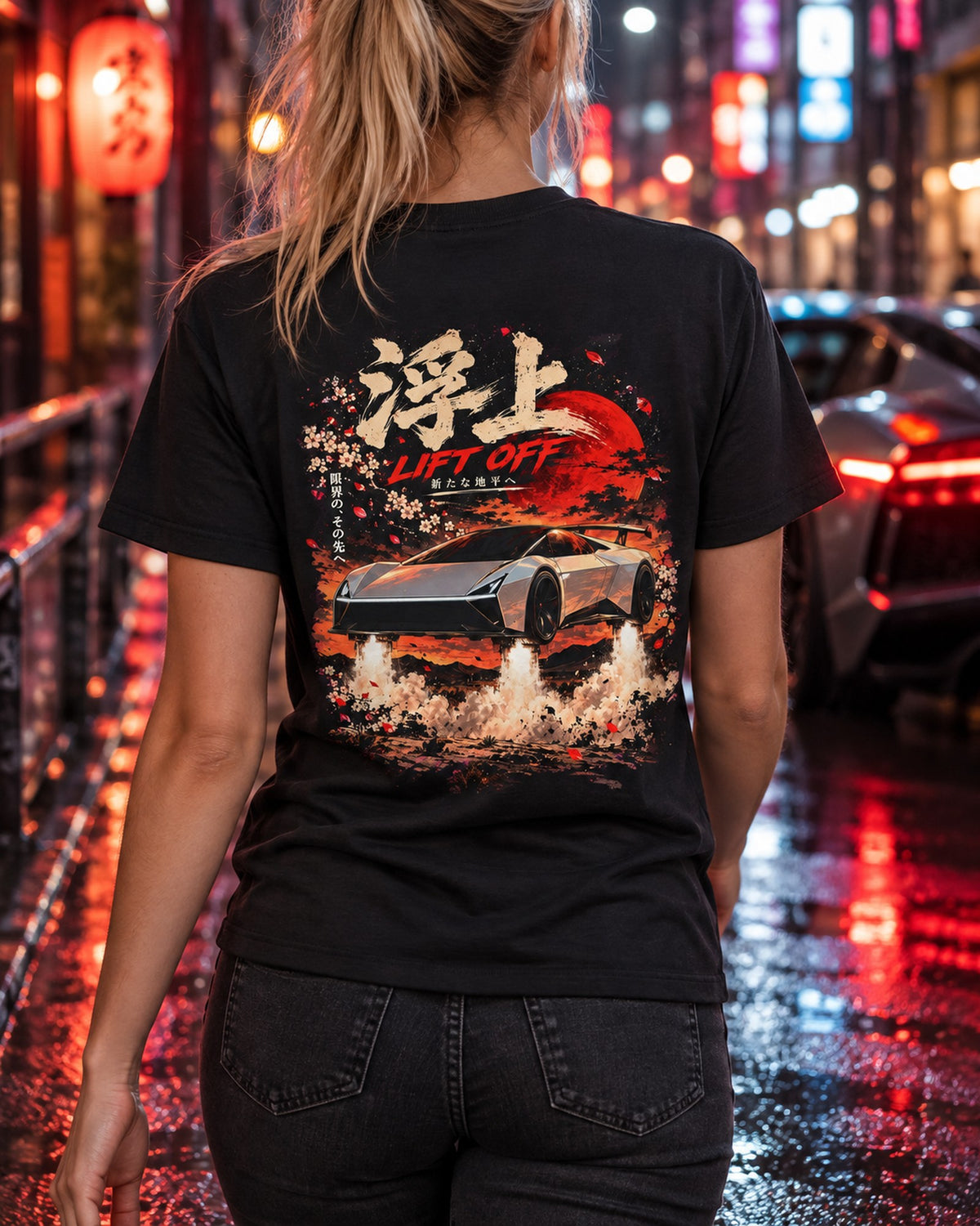 Tesla Roadster 2026 Lift Off Shirt, Hoodie & More T-Shirt Black worn hero