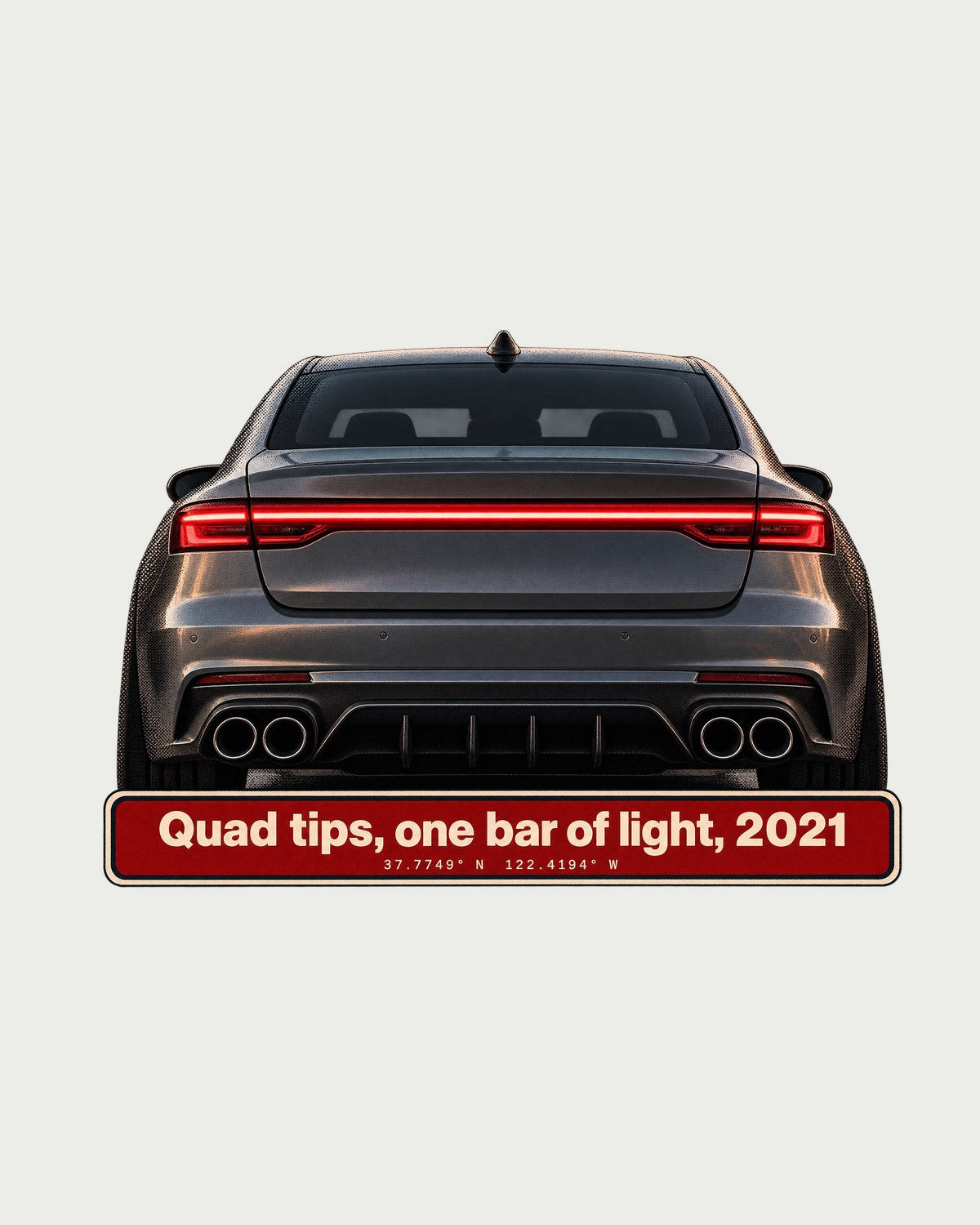 Acura TLX Type S Taillight Macro Shirt, Quad Tips Car Tee design only