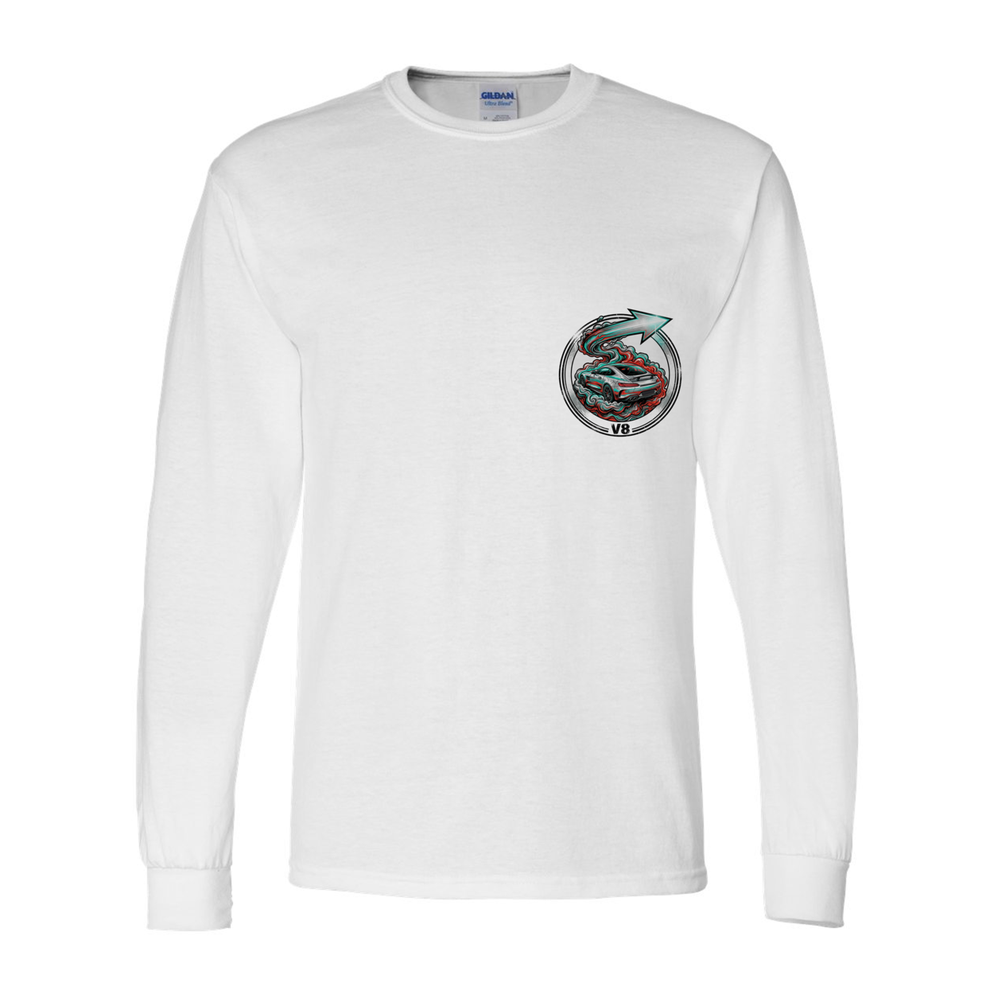 Mercedes-AMG GT Silver Arrow Long Sleeve T-Shirt — White front emblem