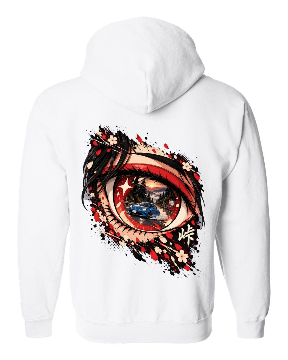 Alpine A110 Anime Girl Zip Hoodie White back