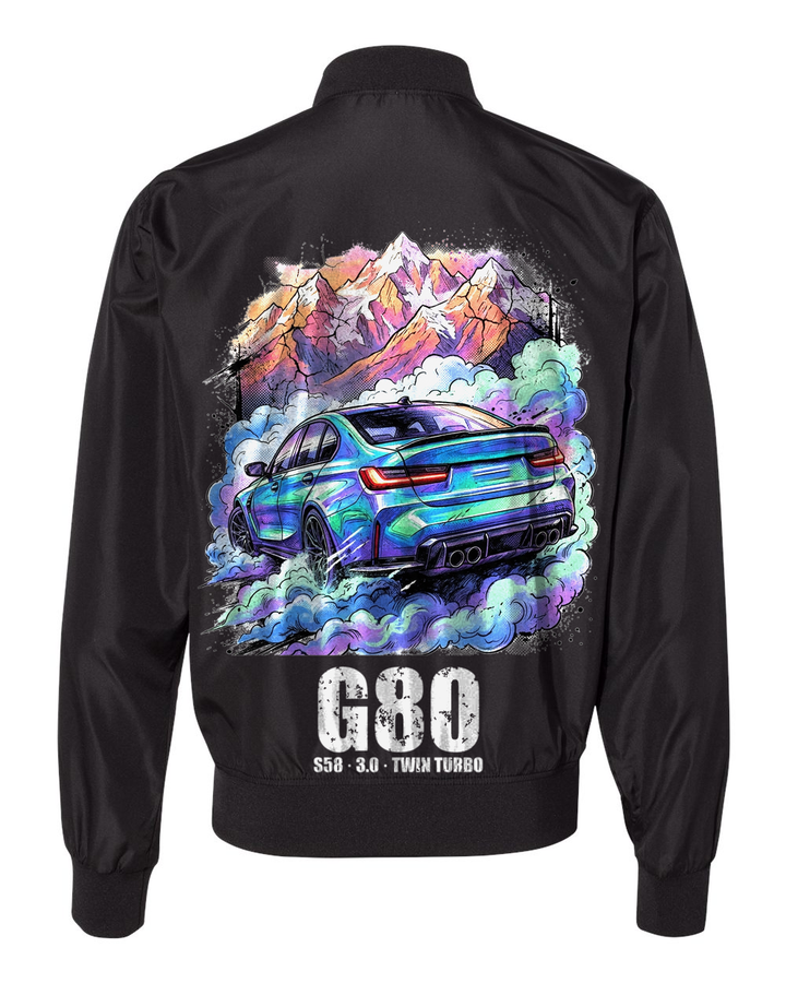 BMW M3 G80 Alps Bomber Jacket — Black back