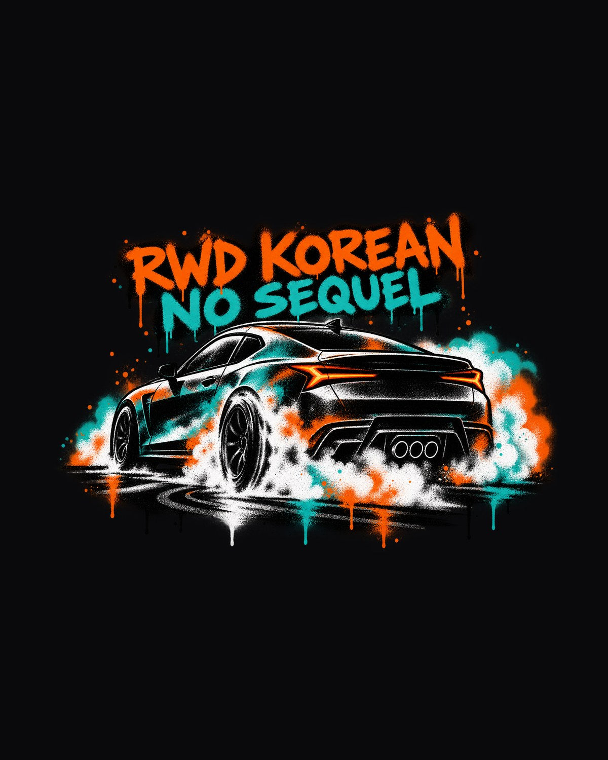 Hyundai Genesis Coupe BK2 Stencil Burnout Tee, RWD Car Guy design only