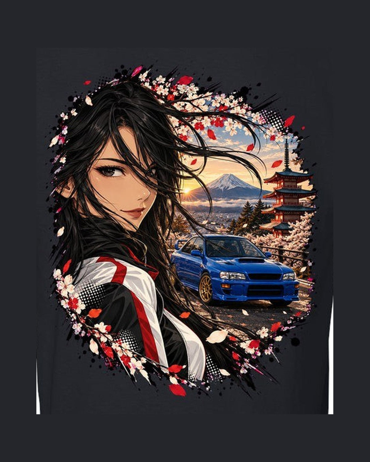 Subaru WRX STI GC8 Anime Girl Shirt, Hoodie & More design only