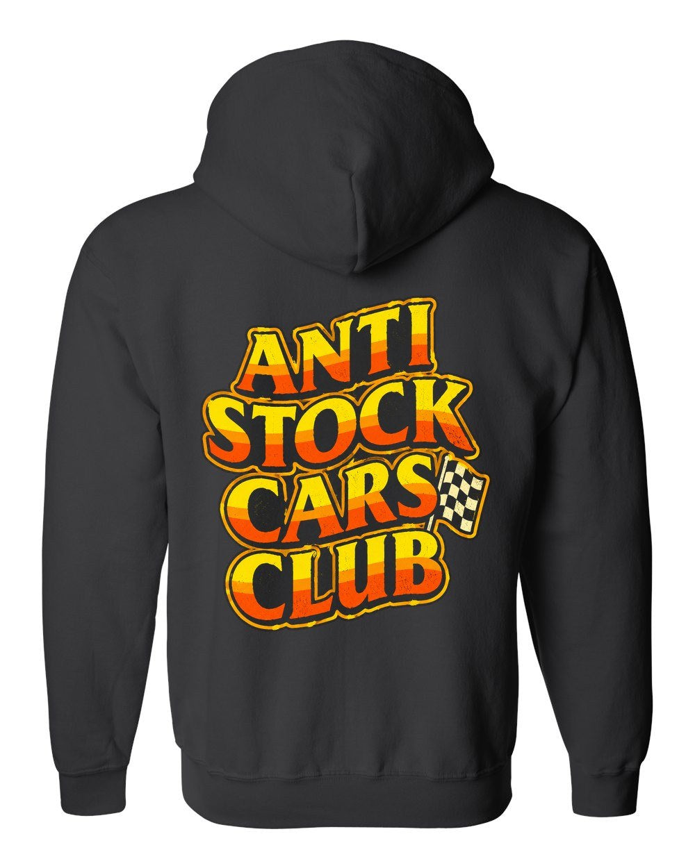 Anti Stock Cars Club 70s Stock Car Zip Hoodie Black back