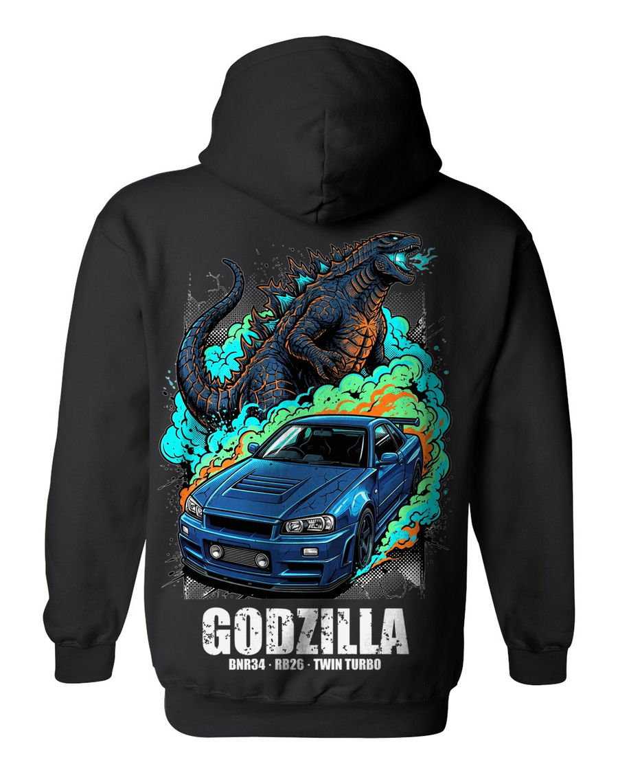 Pull Over Hoodie Black back