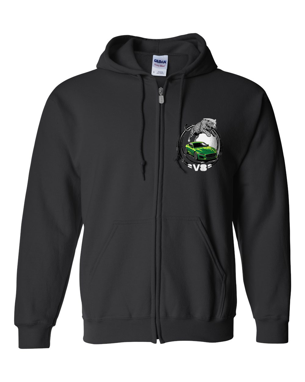 Zip Hoodie Black front