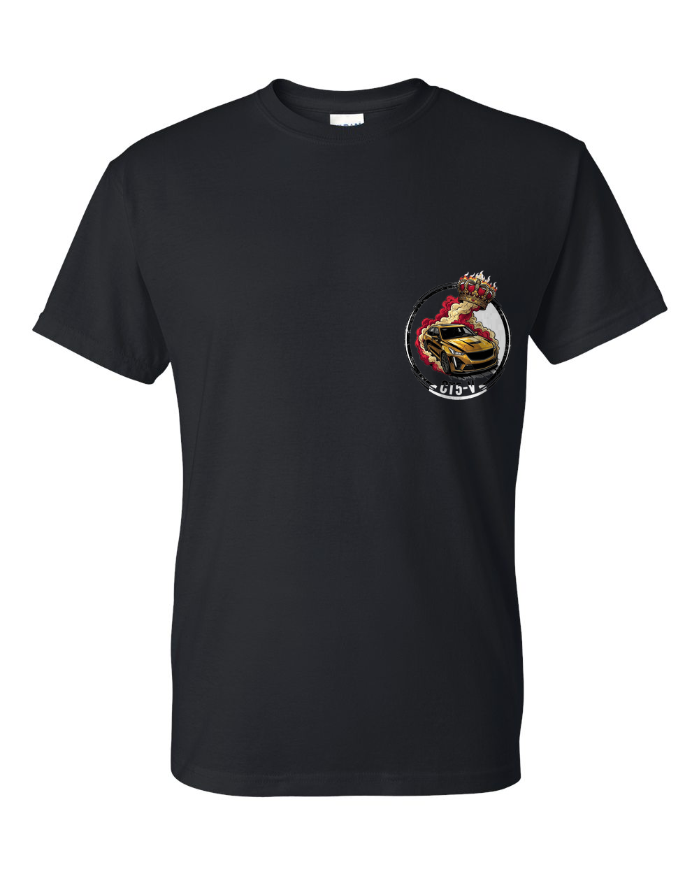 Cadillac CT5-V Crown T-Shirt — Black front emblem