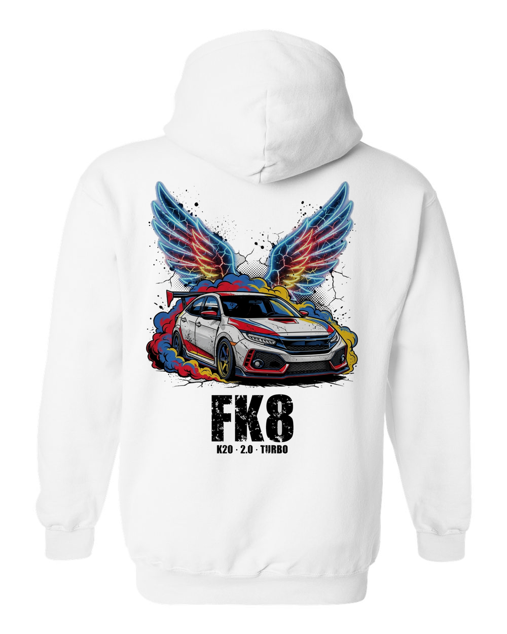 Pull Over Hoodie White back