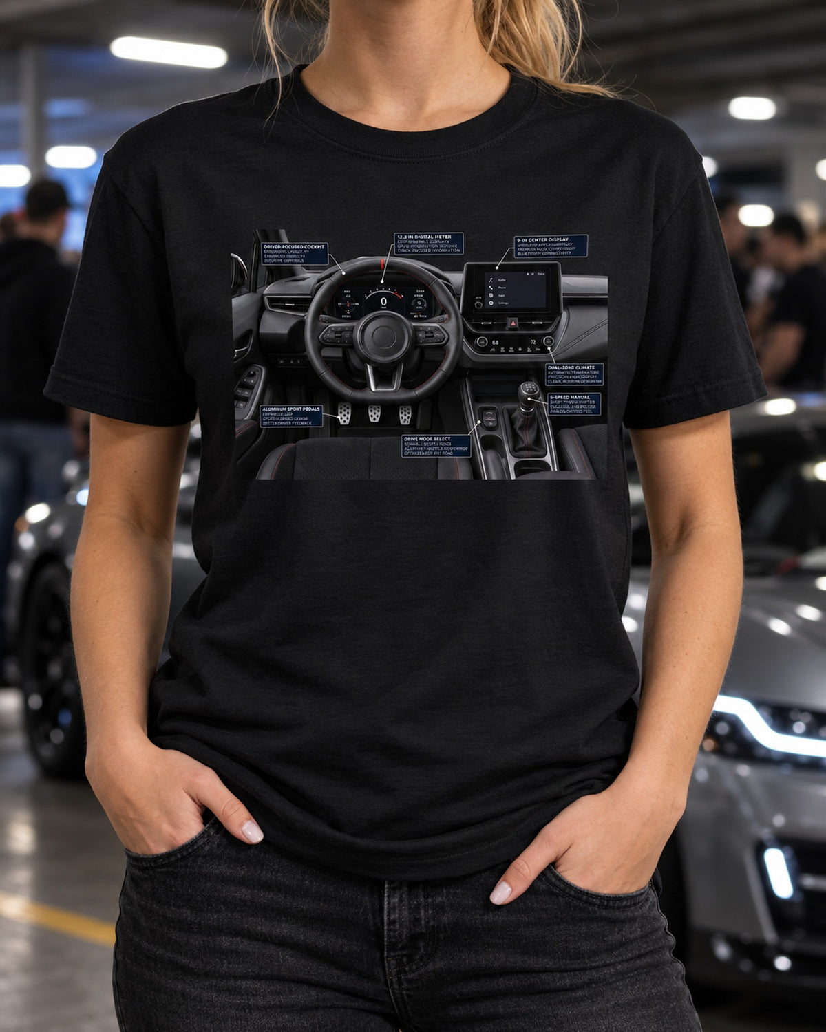 Toyota Tundra TRD Pro CrewMax Three-View Spec Table Shirt T-Shirt Black worn hero