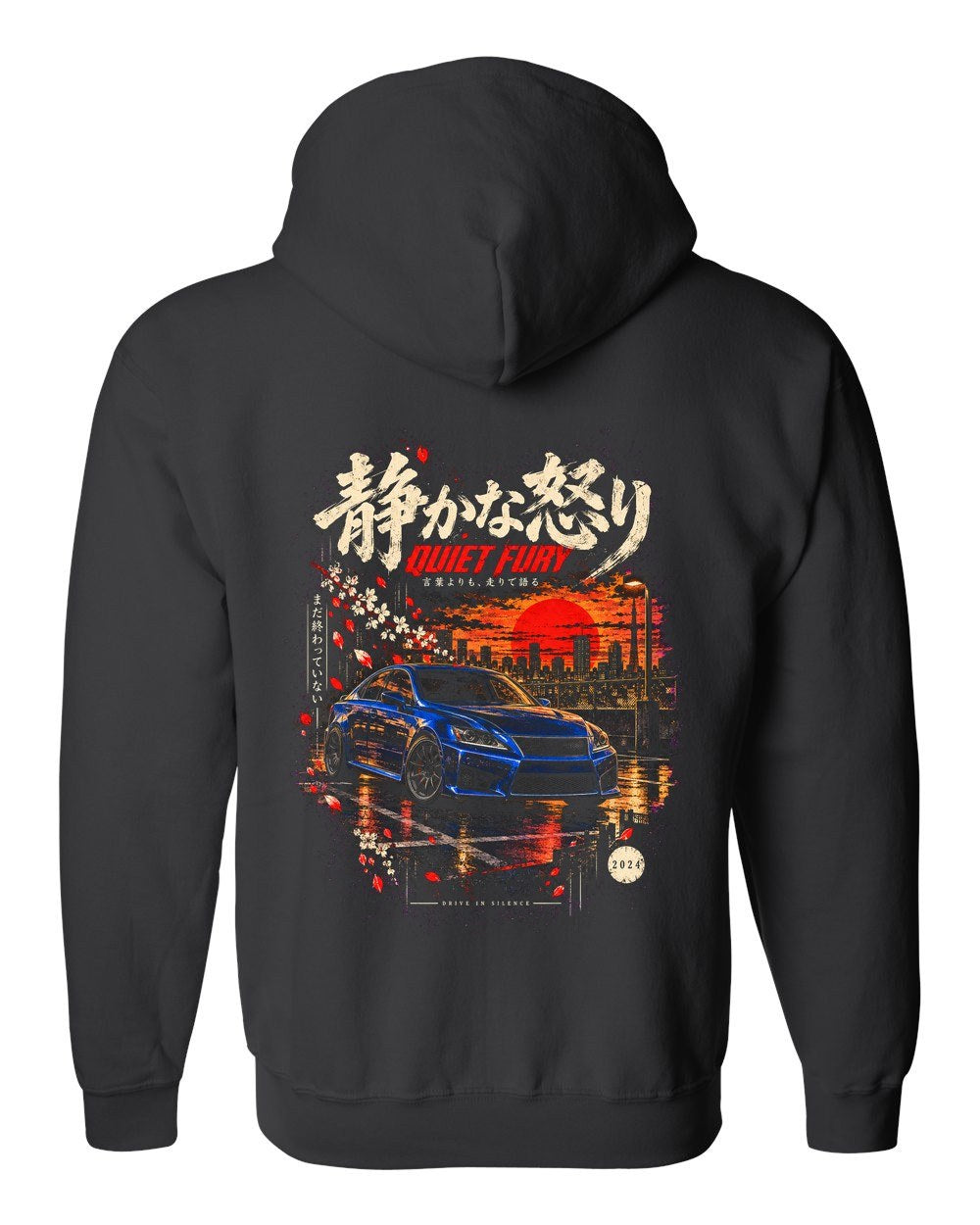 Lexus IS F Zip Hoodie Black back
