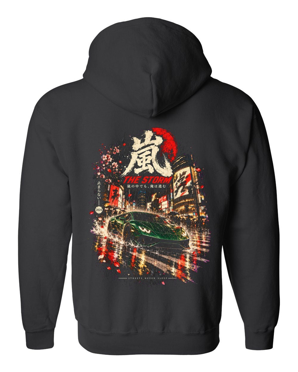 Lamborghini Huracán Zip Hoodie Black back
