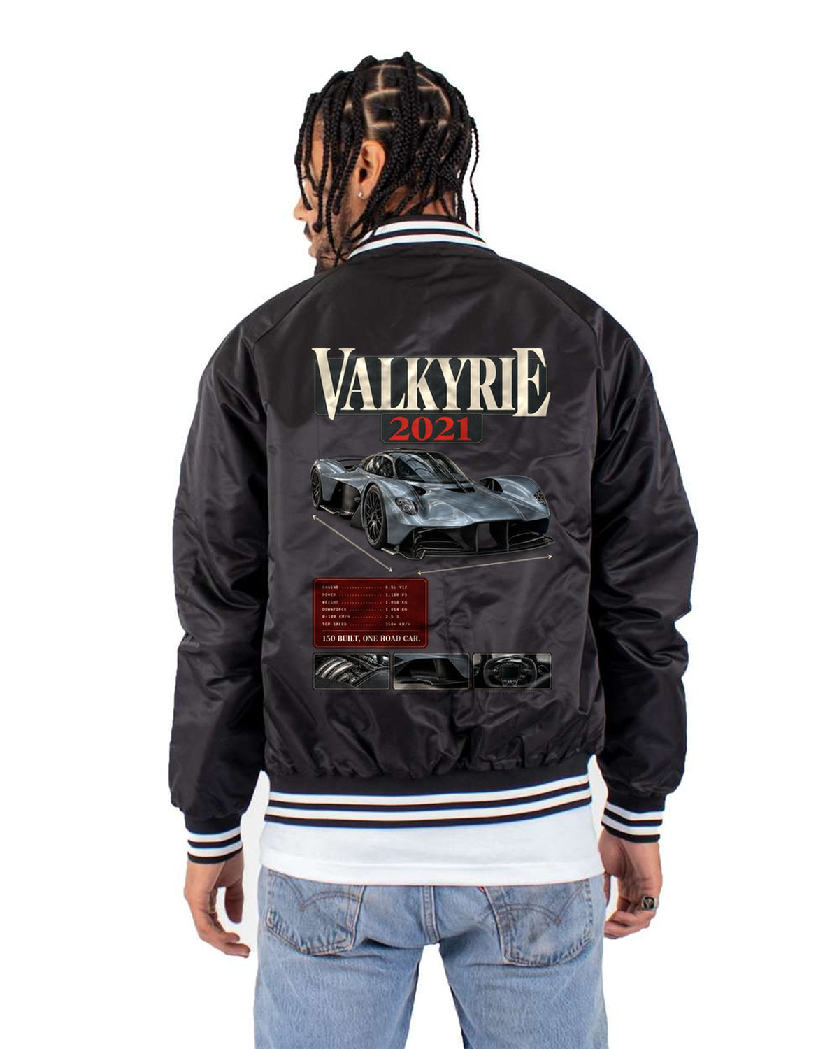 Valkyrie 2021 Archive Panel Tee, 150 Built Aston Martin Bomber Jacket Black back