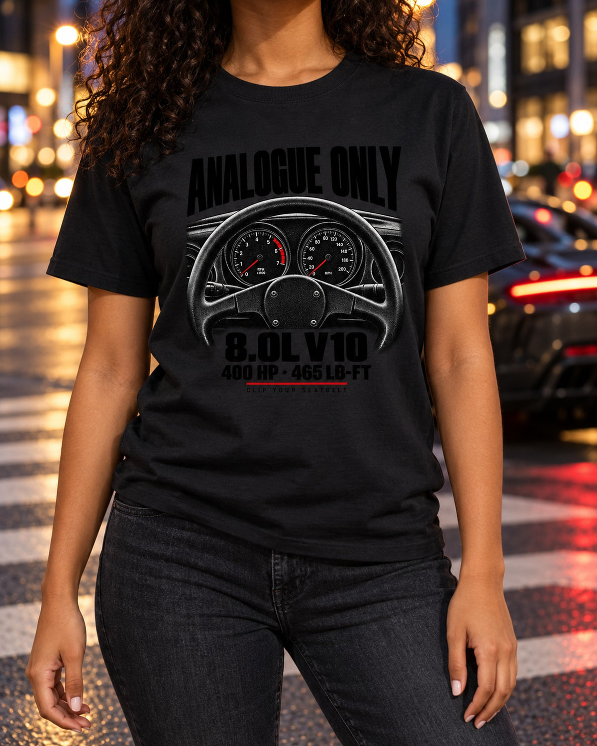 1994 Dodge Viper RT/10 SR I Analogue Only Cockpit Gauge Shirt T-Shirt Black worn hero