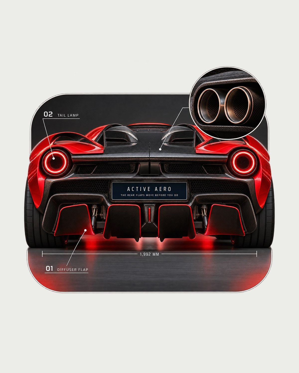 LaFerrari Taillight Macro Active Aero Car Guy Shirt design only